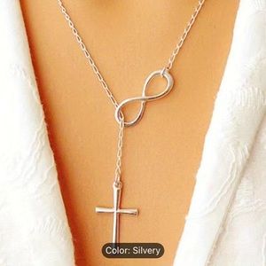 Vintage Cross Y Lariat Necklace Cross Pendant Necklace